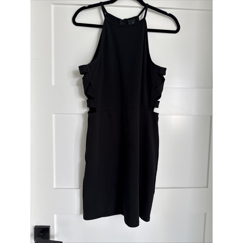 Speechless Women Black Formal Dress Sz L Sexy Side Cutout